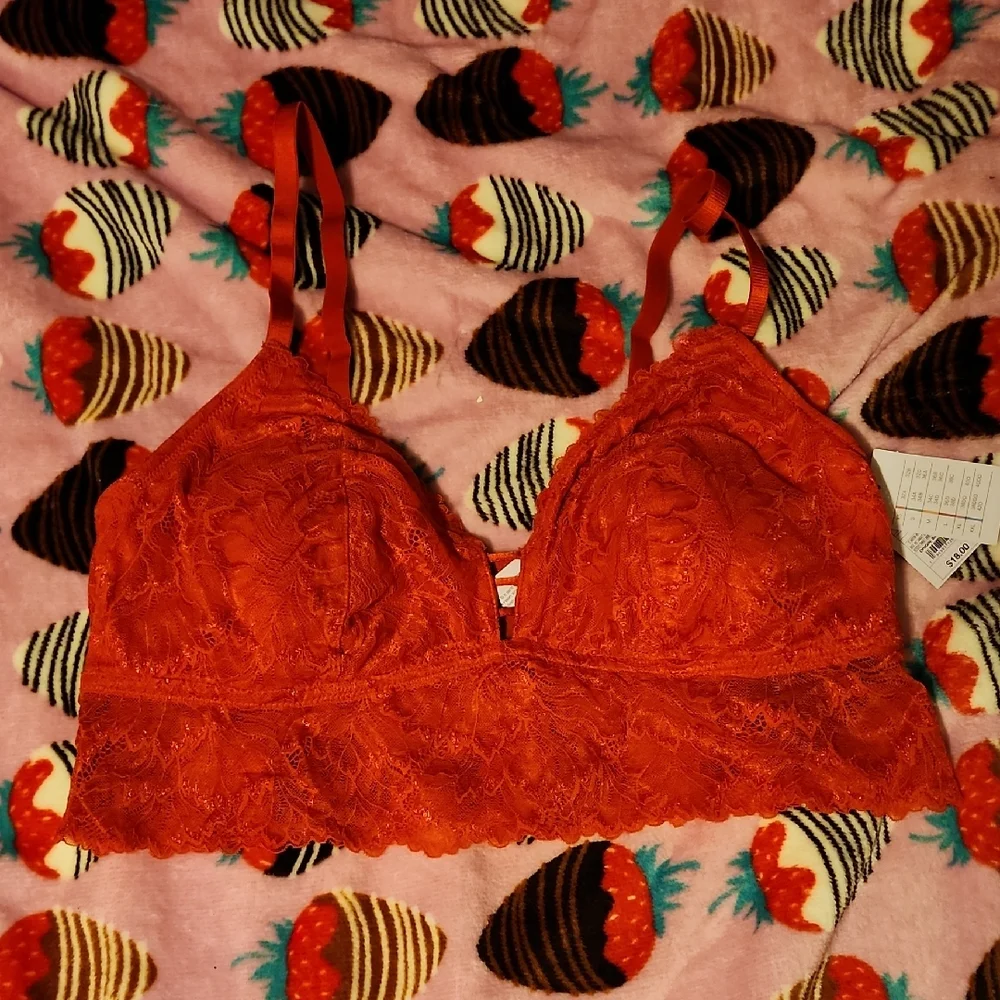 Auden Red Shimmer Bralette - Picture 1 of 6